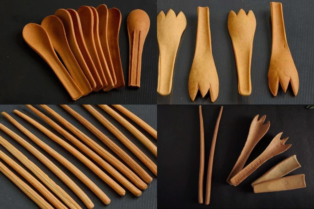 cubiertos comestibles