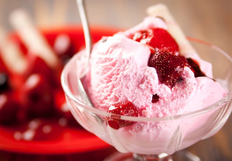helado fresa